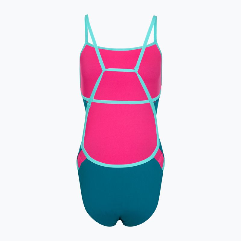 Dámské jednodílné plavky Speedo Solid Tri peacock 2