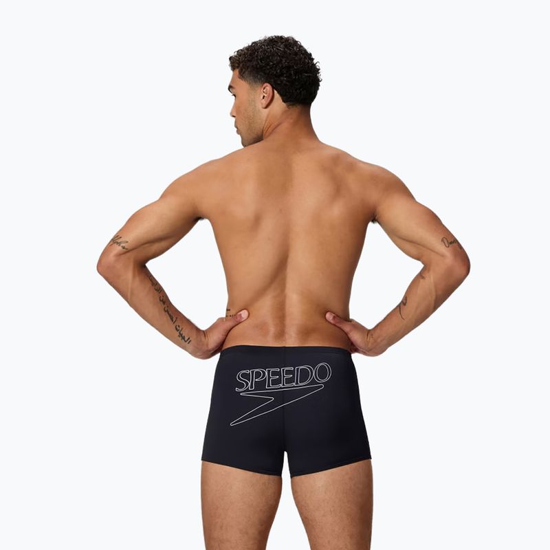 Pánské plavky boxerky Speedo Endurance+ Logo Aquashort anthracite 2
