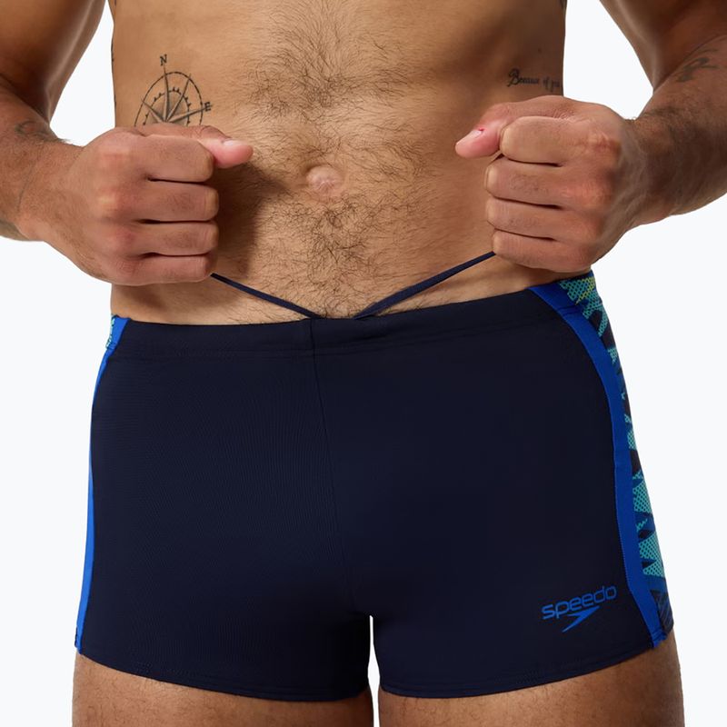 Pánské plavky boxerky Speedo Hyperboom Splice Aquashort peacoat/deep sapphire 7