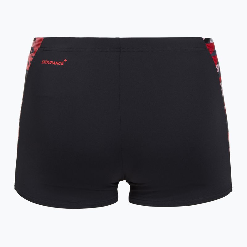 Plavecké boxerky Speedo Hyperboom Splice Aquashort anthracite/high risk red 2