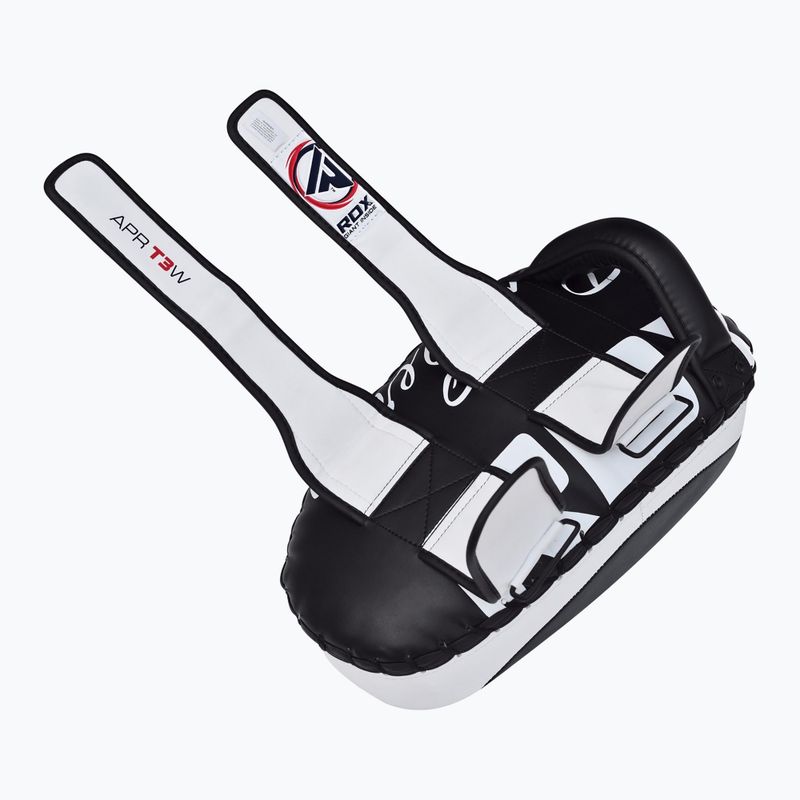 Boxerská lapa RDX T3 Muay Thai Training Shield Kick Pads white/black 4
