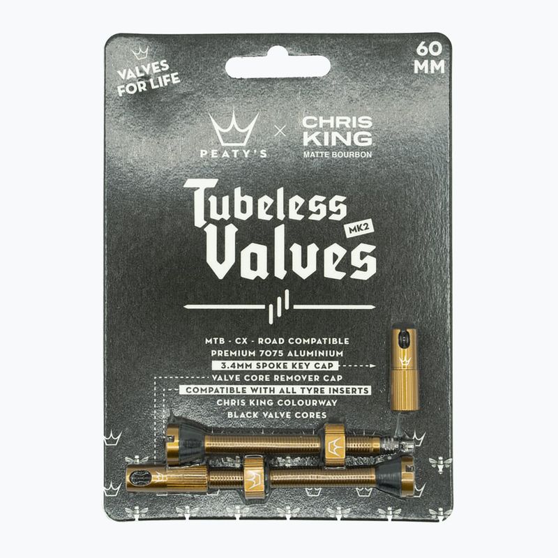 Sada ventilků Peaty's X Chris King MK2 Tubeless Valves 60 mm 2