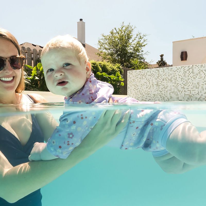 Dětská kombinéza UPF 50+ Splash About Happy Nappy lila sprnig 6
