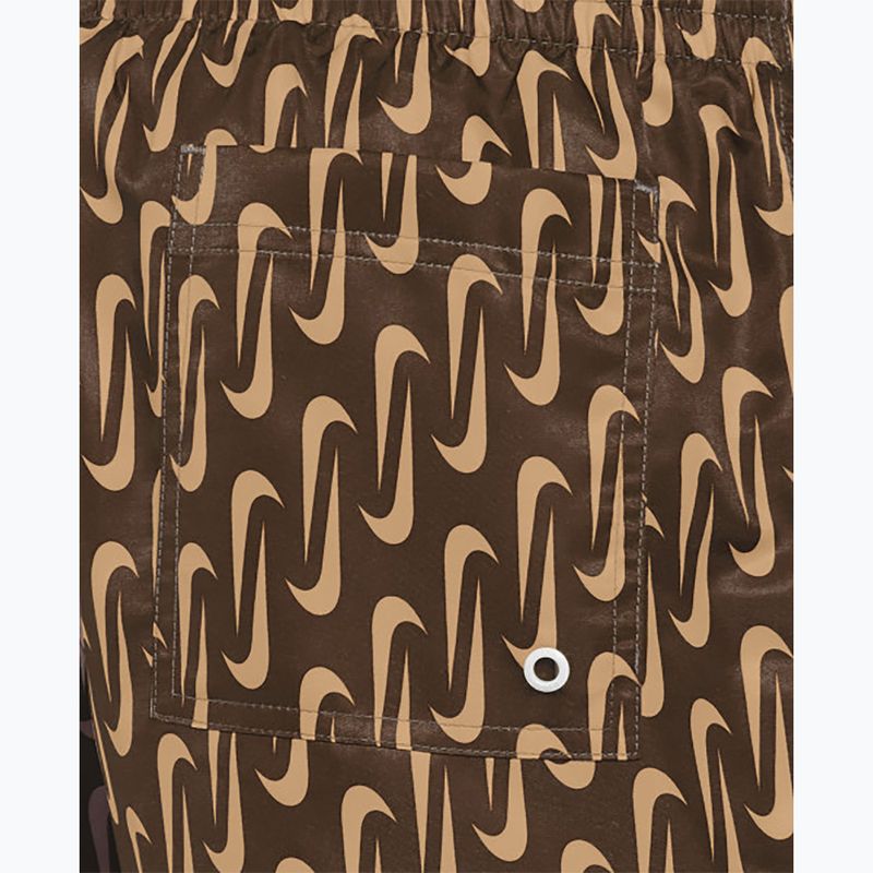 Pánské plavecké šortky Nike Swoosh Link 5" Volley cacao wow 11