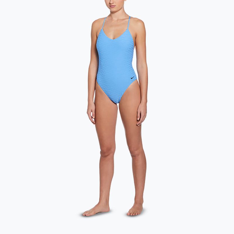 Dámské jednodílné plavky Nike Swoosh Link Y-Back university blue 5