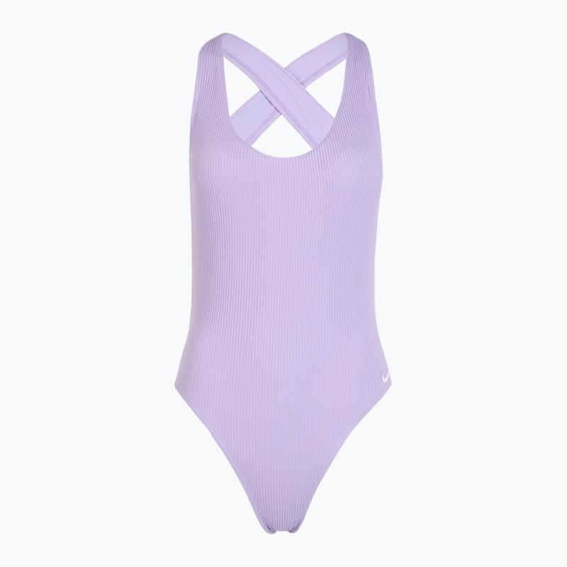 Dámské jednodílné plavky Nike Elevated Essential Crossback hydrangeas