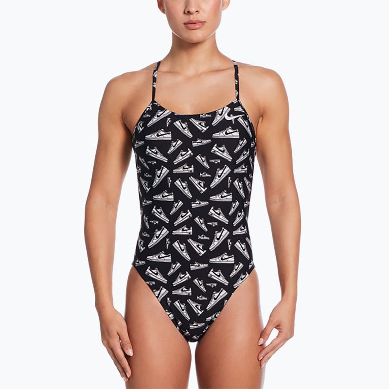 Dámské jednodílné plavky Nike Hydrastrong Cutout jet black 4