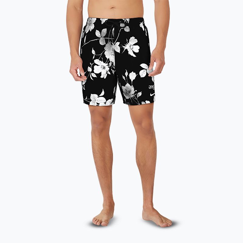 Pánské plavecké šortky Nike Fine Floral 7" Volley black