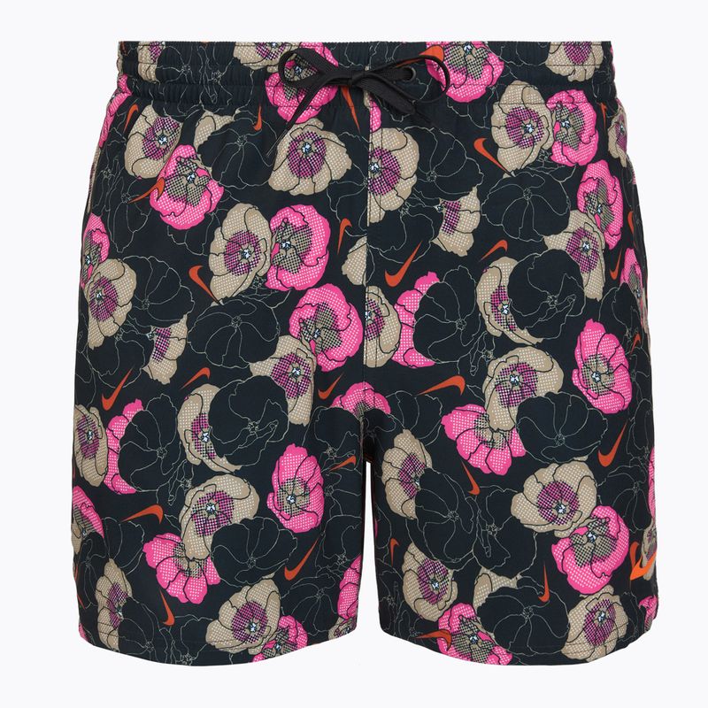 Pánské plavkové šortky Nike Multi Poppy Print 5" Volley black