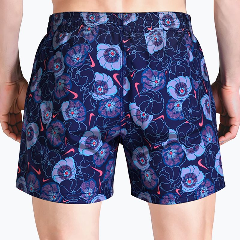 Pánské plavkové šortky Nike Multi Poppy Print 5" Volley midnight navy 7