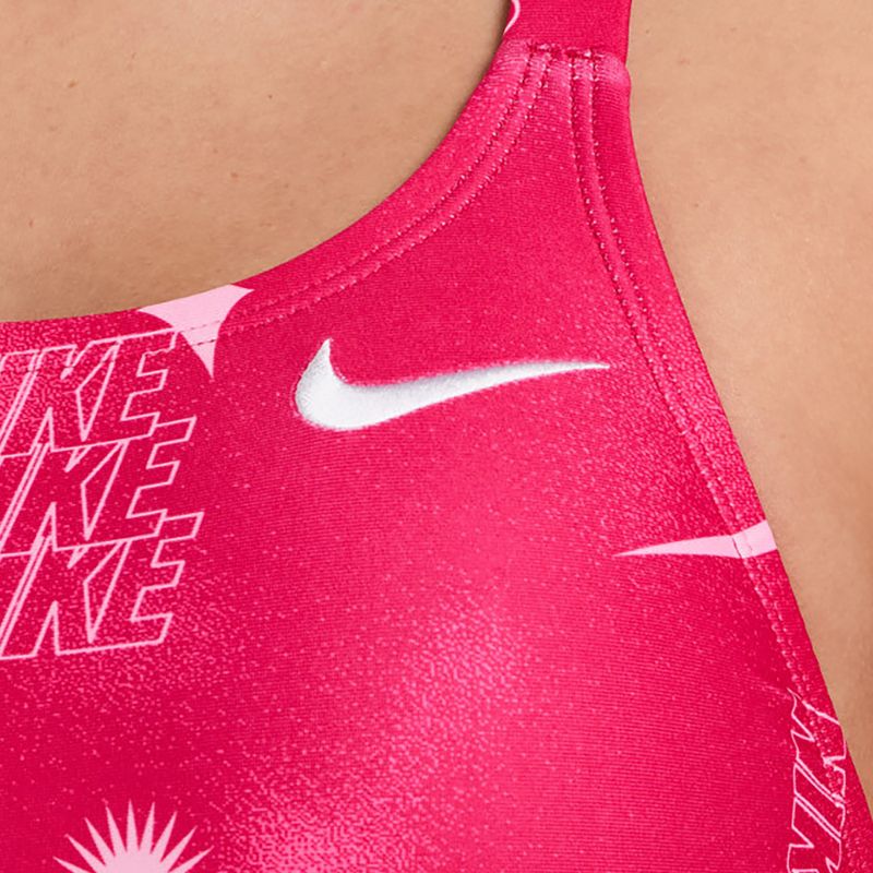 Dámské jednodílné plavky Nike Hydrastrong Fastback rush pink 4