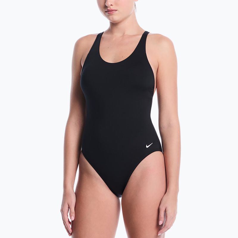 Dámské jednodílné plavky Nike Essential Scoop Neck black