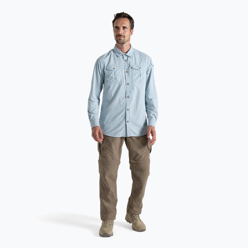 Pánské tričko Craghoppers NosiLife Adventure Long Sleeved III niagara blue 2