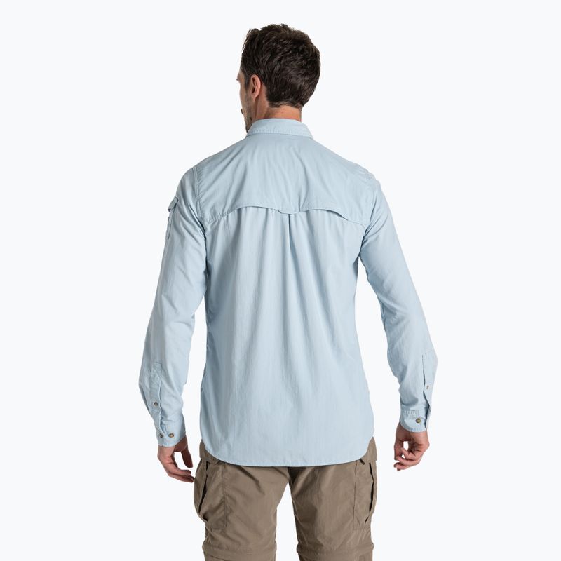 Pánské tričko Craghoppers NosiLife Adventure Long Sleeved III niagara blue 3