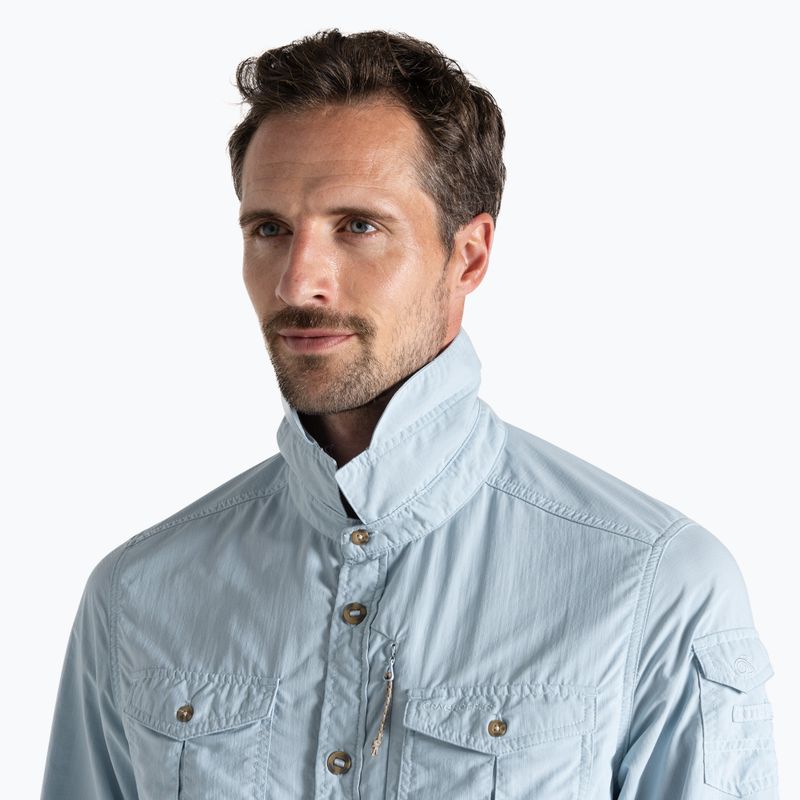 Pánské tričko Craghoppers NosiLife Adventure Long Sleeved III niagara blue 4
