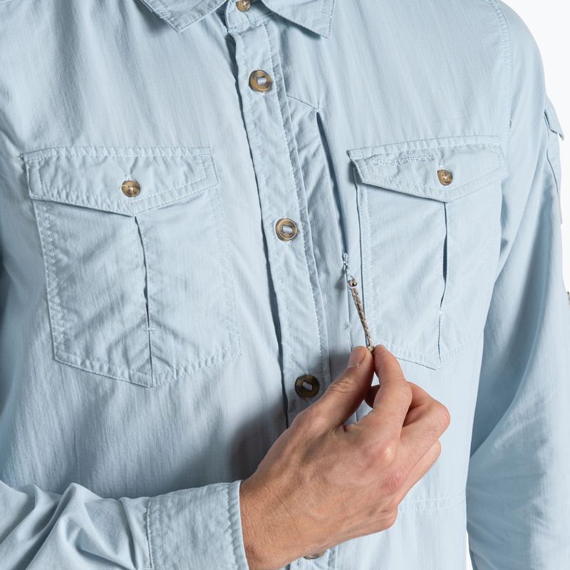 Pánské tričko Craghoppers NosiLife Adventure Long Sleeved III niagara blue 6