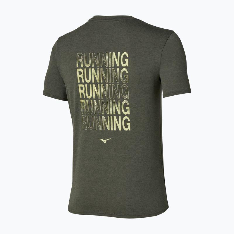 Pánské běžecké tričko Mizuno Core Run Short Sleeve Tee forest night 2