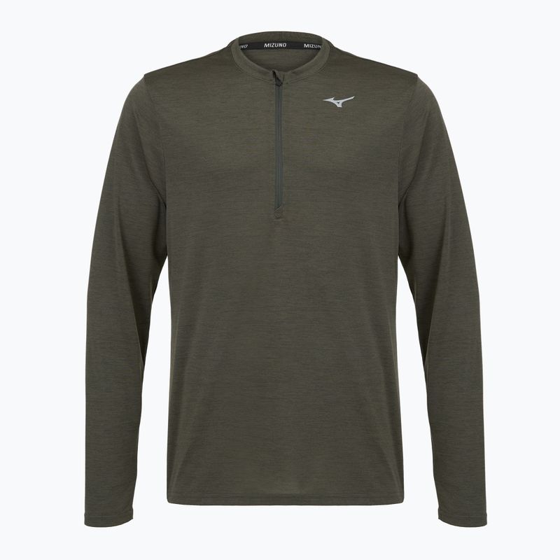 Pánská běžecká mikina Mizuno Core Impulse Half Zip Long Sleeve Tee forest night