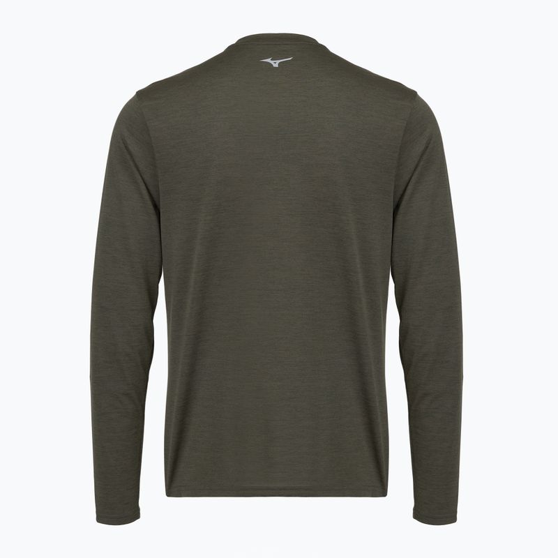 Pánská běžecká mikina Mizuno Core Impulse Half Zip Long Sleeve Tee forest night 2