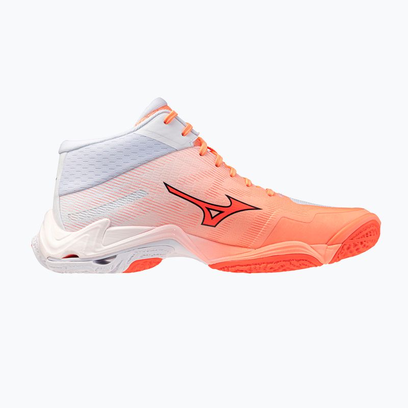 Volejbalové boty Mizuno Wave Lightning Elite Mid Flamingo Coral/Lava Orange/White 9