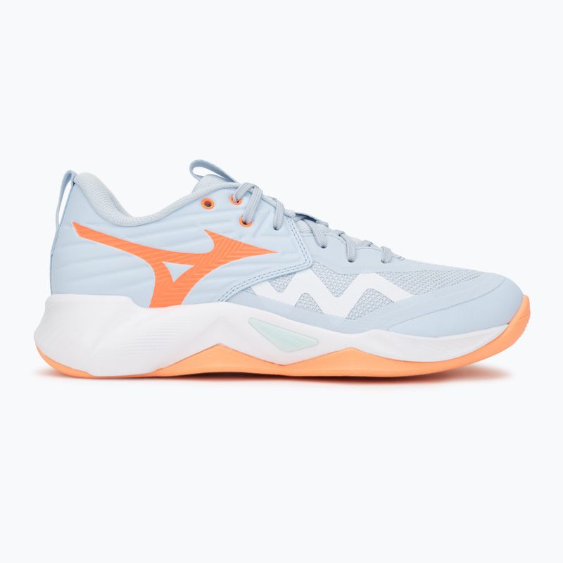 Dámské volejbalové boty Mizuno Wave Momentum Pro blue finch/lava orange/flamingo coral 2