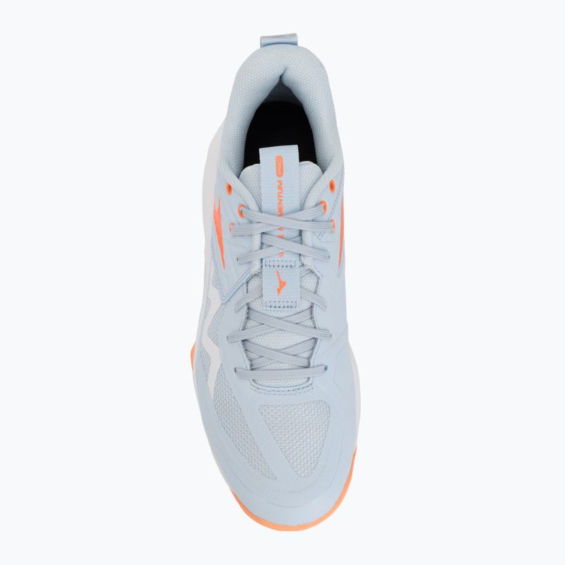 Dámské volejbalové boty Mizuno Wave Momentum Pro blue finch/lava orange/flamingo coral 5