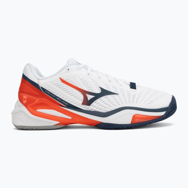 Pánské tenisové boty Mizuno Neo Ace AC white/insignia blue/orange 2