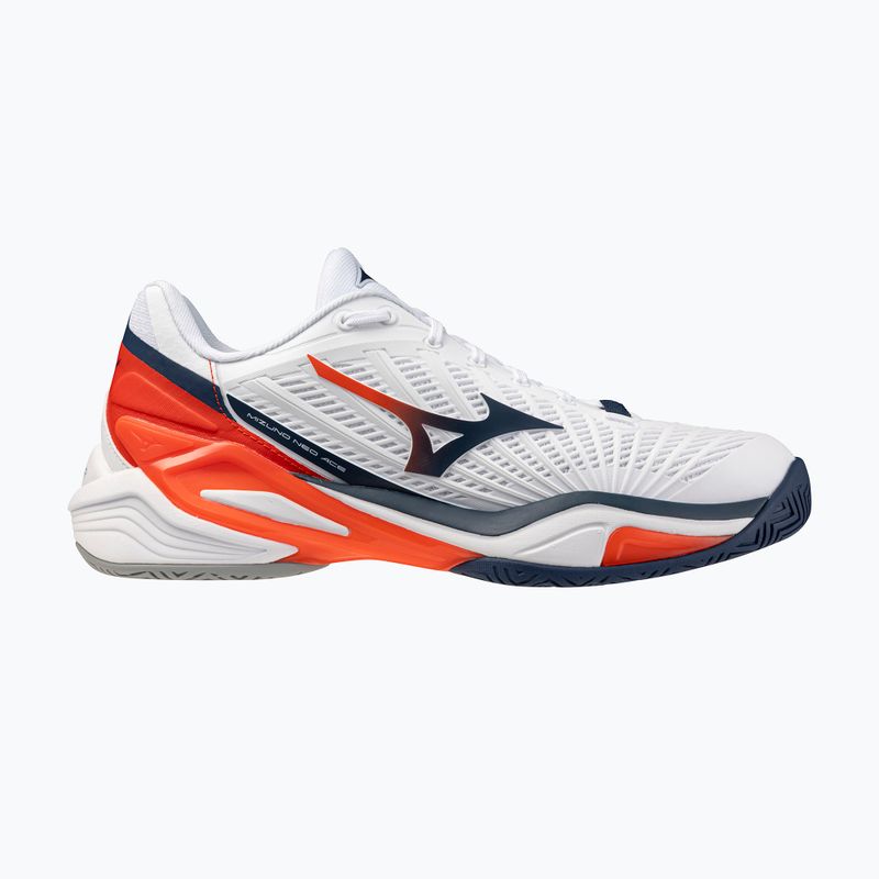 Pánské tenisové boty Mizuno Neo Ace AC white/insignia blue/orange 8