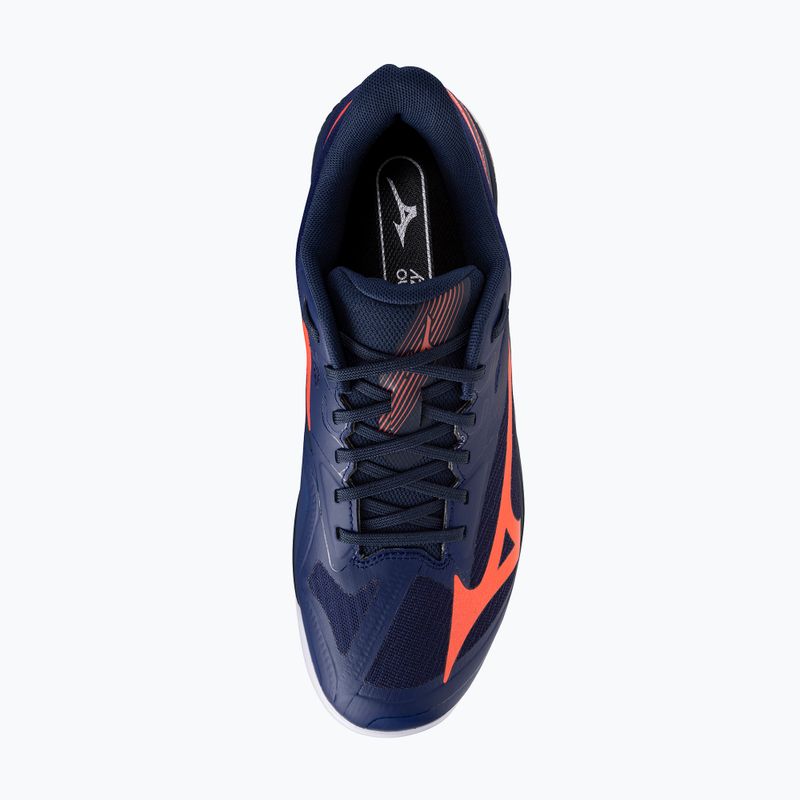 Pánské tenisové boty Mizuno Wave Exceed Court CC beacon blue/lava orange/white 5