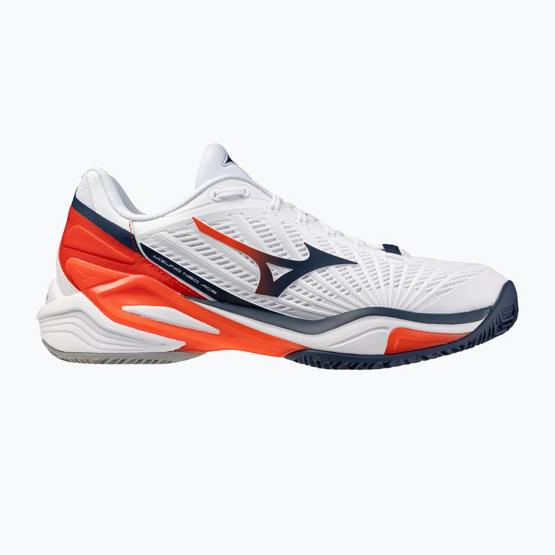 Pánské tenisové boty Mizuno Neo Ace CC white/insignia blue/orange 8