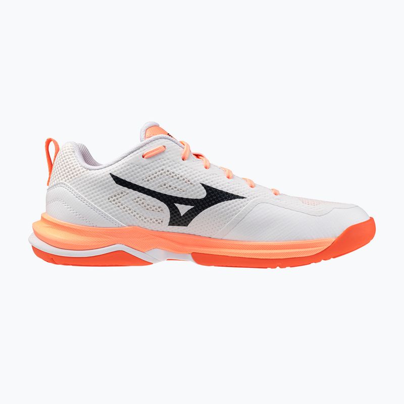 Házenkářské boty Mizuno Wave Stealth Pro white/black/flamingo coral 9
