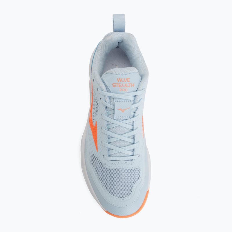 Dámské házenkářské boty Mizuno Wave Stealth Pro blue finch/lava orange 5