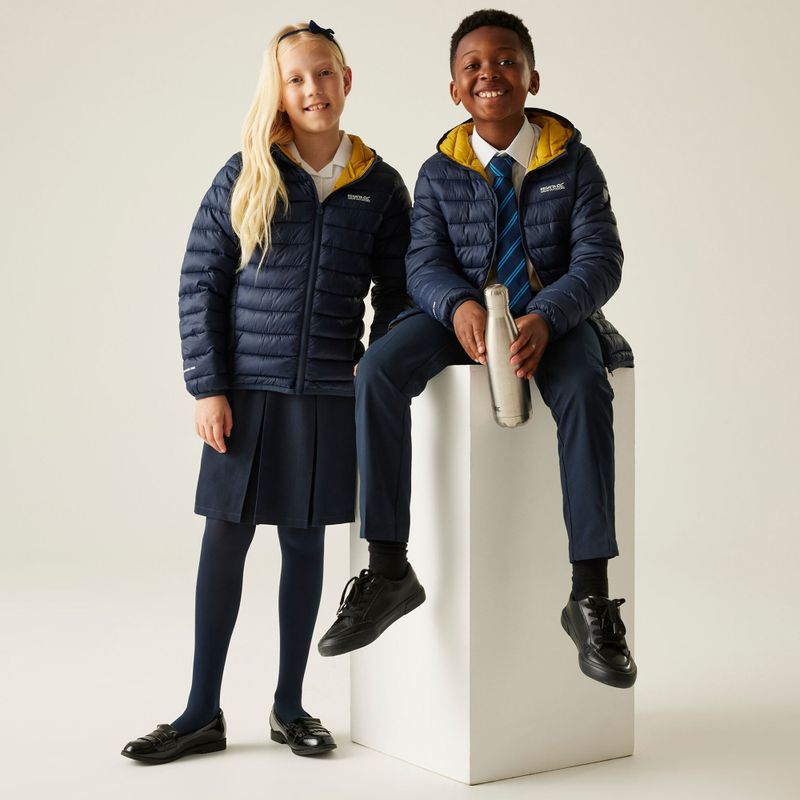 Dětská bunda REGATTA Hooded Marizion navy/gold flake 11