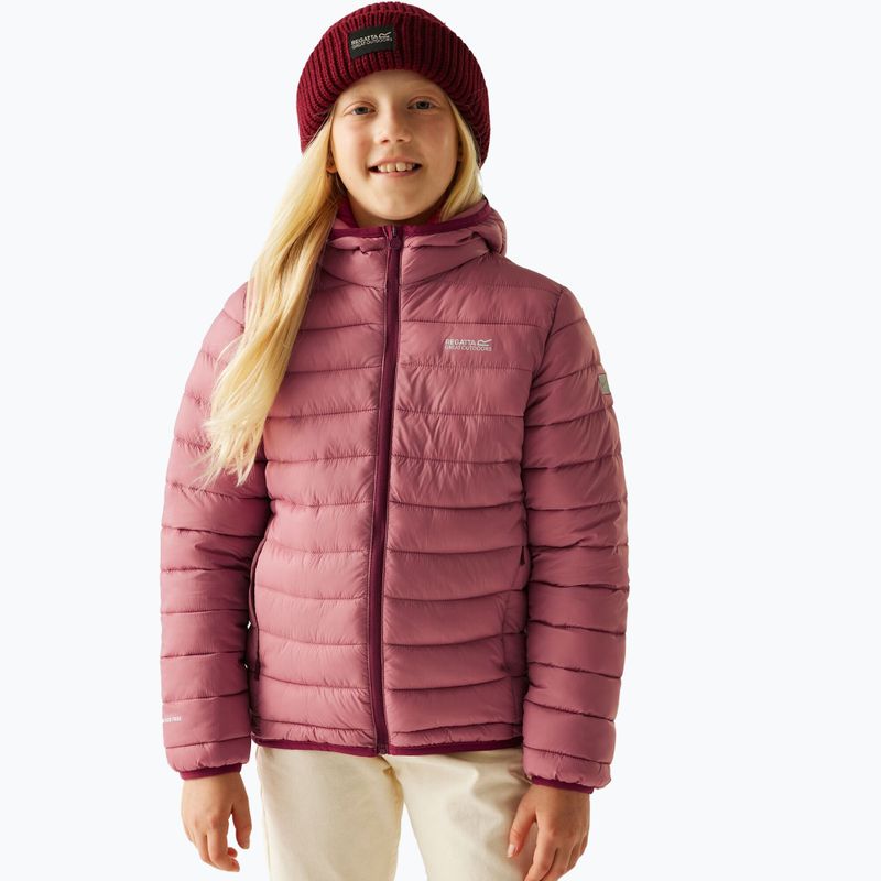 Dětská bunda REGATTA Hooded Marizion dusty rose/dark pimiento 4