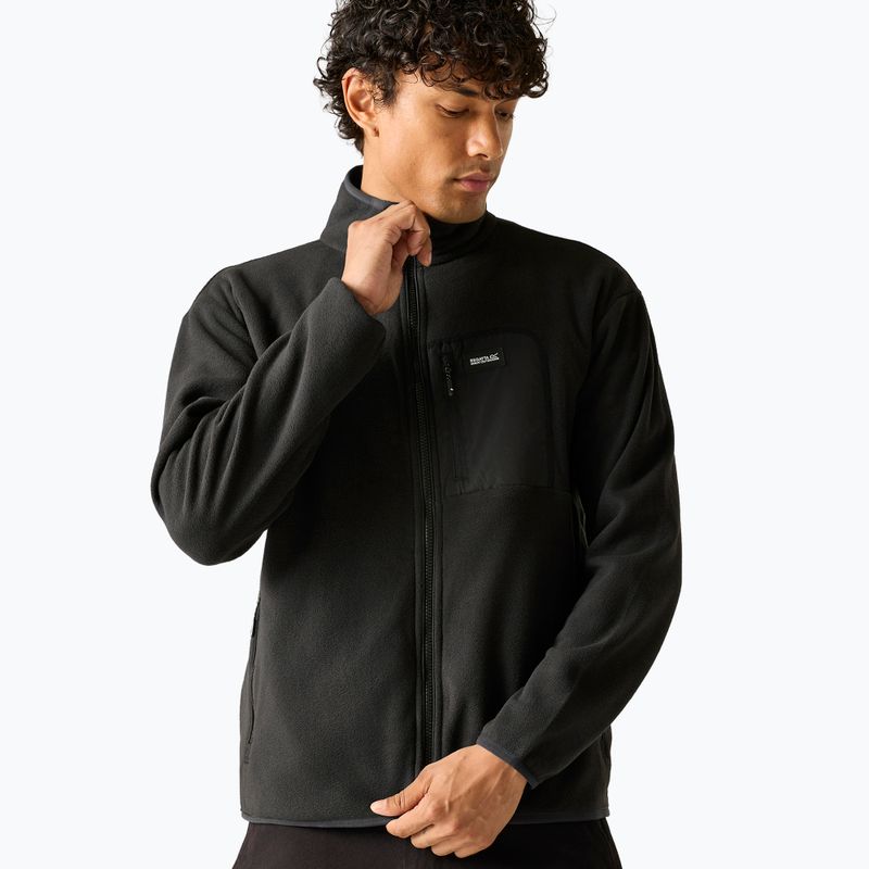 Pánská fleecová mikina REGATTA Frankie Full Zip Fleece black/black