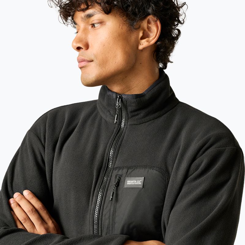 Pánská fleecová mikina REGATTA Frankie Full Zip Fleece black/black 5