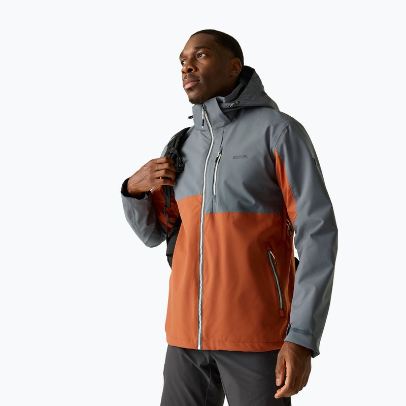 Pánská nepromokavá bunda REGATTA Waterproof Shell Bosfield brick/dark storm 4