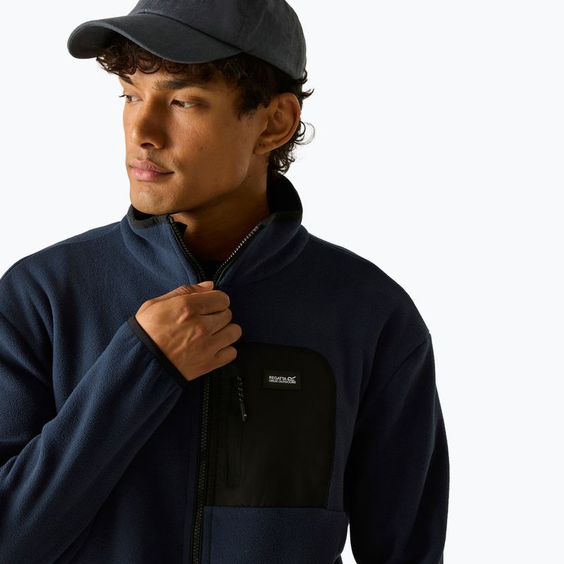 Pánská fleecová mikina REGATTA Frankie Full Zip Fleece navy/black 6