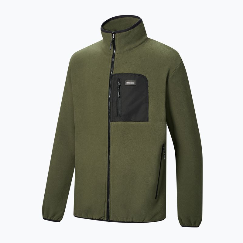 Pánská fleecová mikina REGATTA Frankie Full Zip Fleece dark khaki/black 3