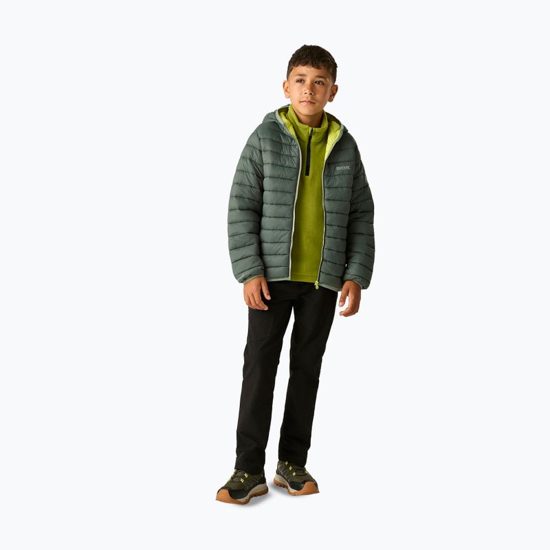Dětská péřová bunda REGATTA Hooded Marizion dark forest green/wild lime 6