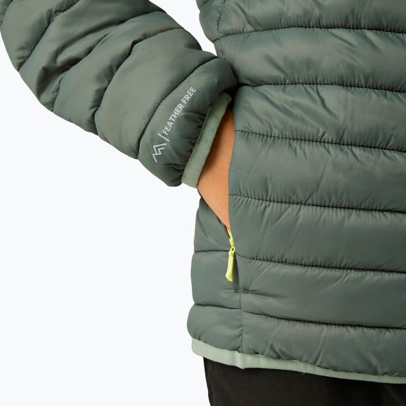 Dětská péřová bunda REGATTA Hooded Marizion dark forest green/wild lime 17