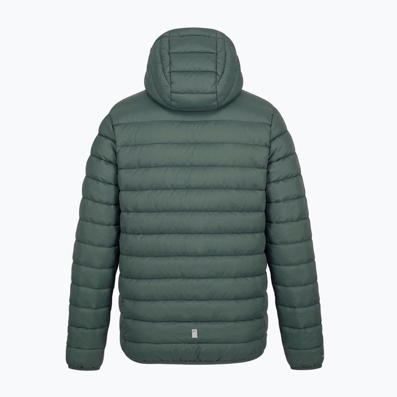 Dětská péřová bunda REGATTA Hooded Marizion dark forest green/wild lime 2