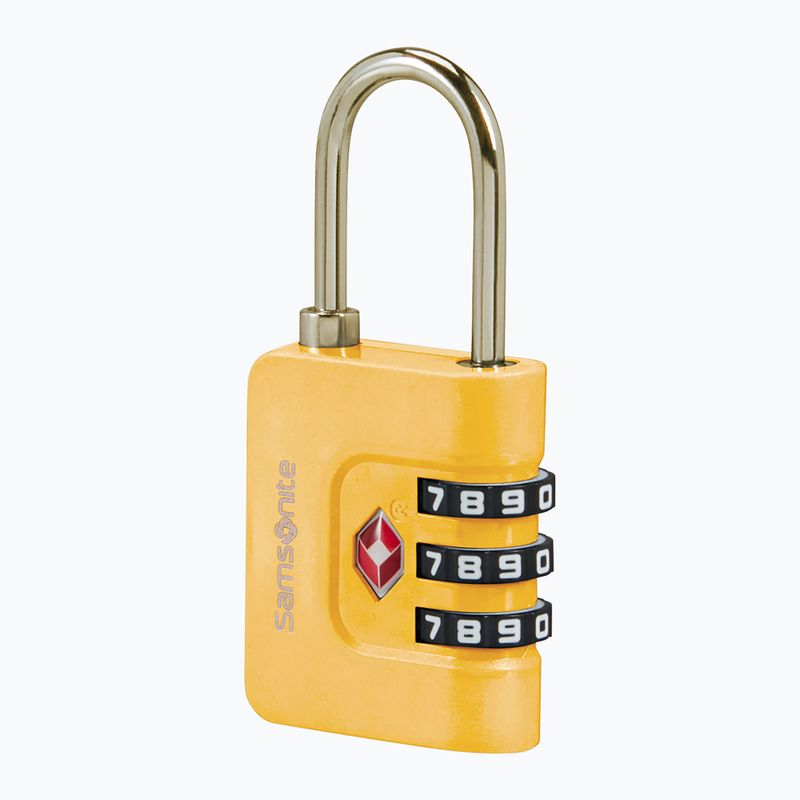Visací zámek Samsonite Combiblock 3 Dial TSA yellow 2