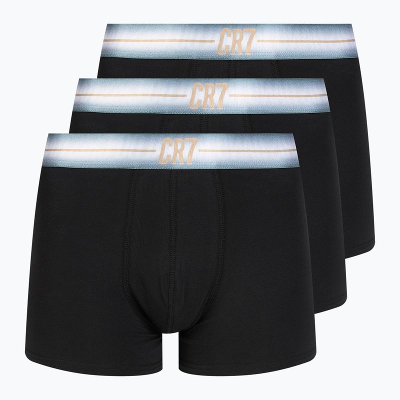 Pánské boxerky CR7 Basic Trunk 3 pary black/navy blue