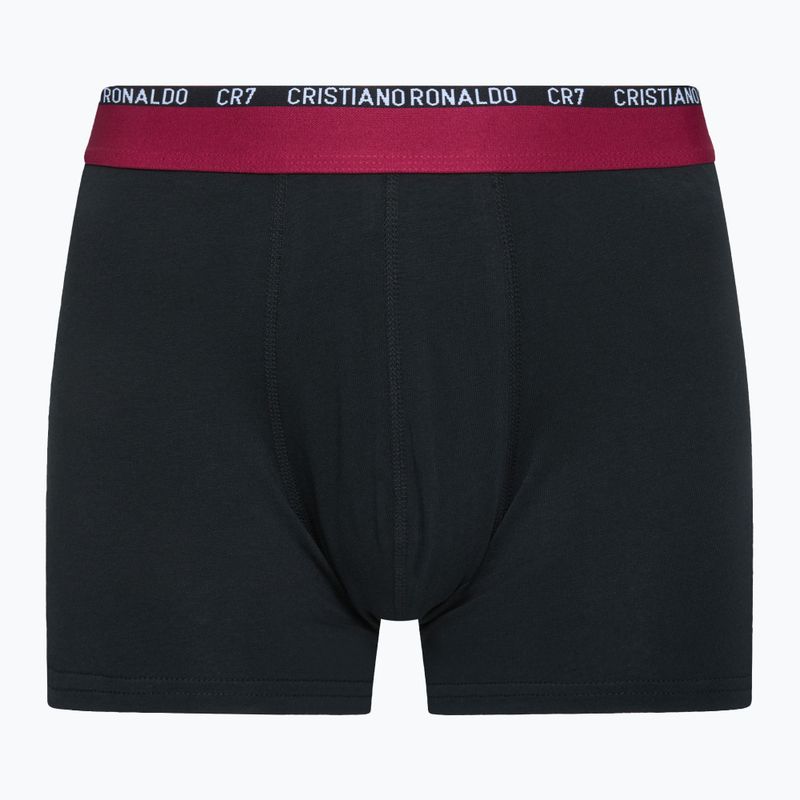 Pánské boxerky CR7 Basic Trunk 3 pary white/grey melange/black 2