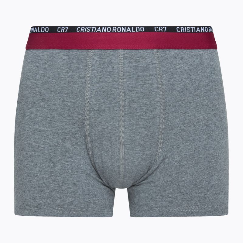 Pánské boxerky CR7 Basic Trunk 3 pary white/grey melange/black 4