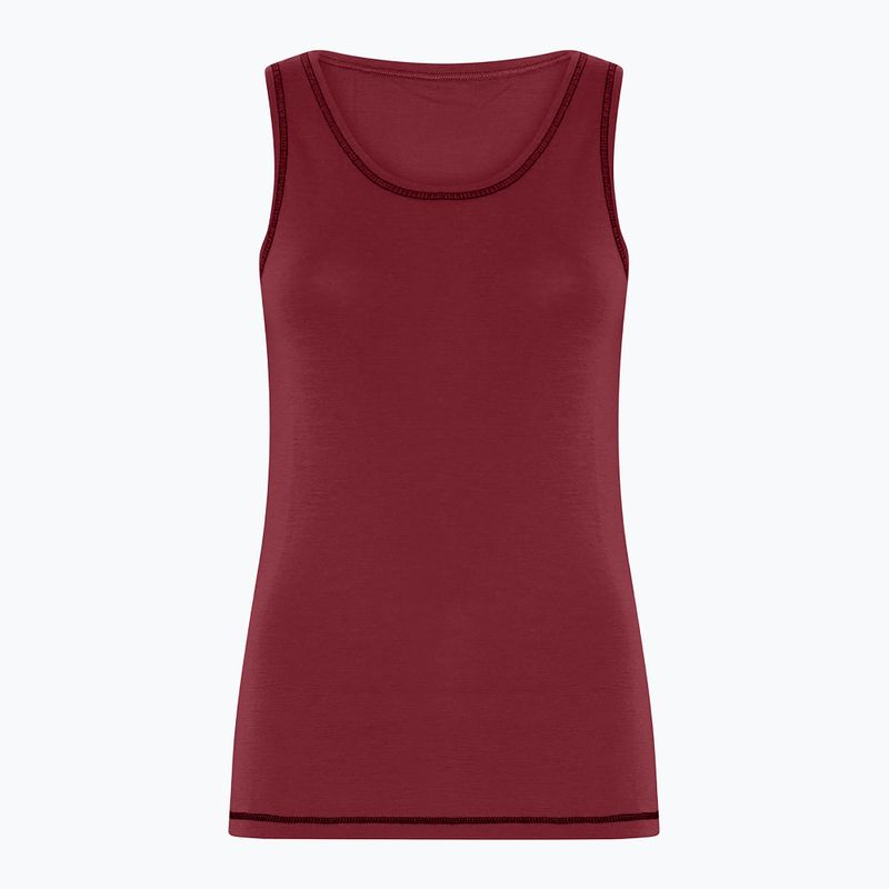 Dámské funkční tričko Dovre Wool Singlet burgundy