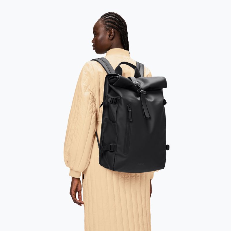 Batoh Rains Rolltop Rucksack Large 23 l black 3