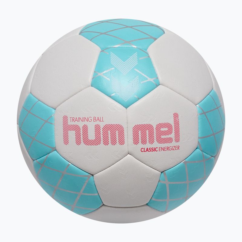 Míč na házenou Hummel Classic Energizer off white/light blue/marine size 1