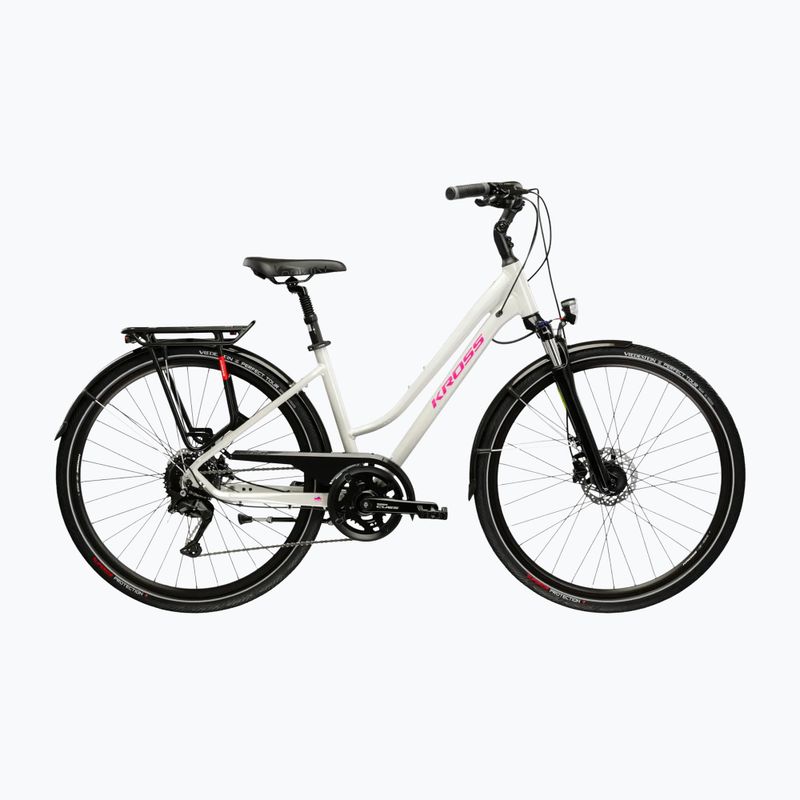 Dámské trekové kolo KROSS Trans 5.0 In grey/pink/gloss